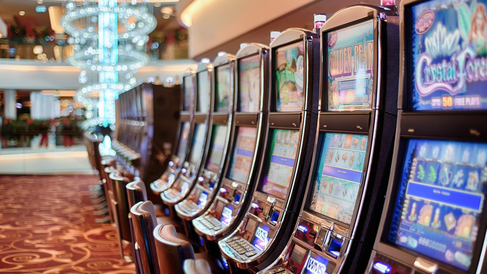 Casino gaming floor with video slot machines